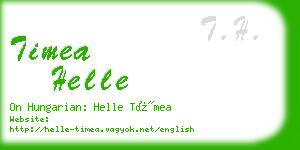 timea helle business card